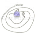 Rhodium Plated Fancy Necklace, with Swarovski Crystals, Rhodium Tone