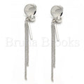 Bruna Brooks Sterling Silver 02.186.0081 Long Earring, Polished Finish, Rhodium Tone