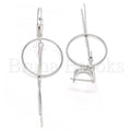 Sterling Silver 02.186.0087 Long Earring, Polished Finish, Rhodium Tone