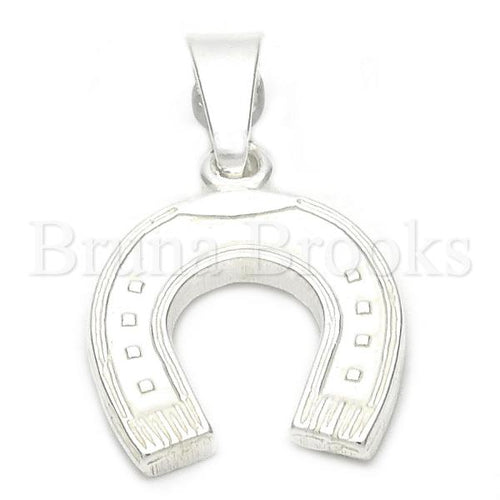 Bruna Brooks Sterling Silver 05.16.0204 Fancy Pendant, Polished Finish, Silver Tone