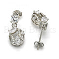 Sterling Silver 02.175.0135 Dangle Earring, with White Cubic Zirconia, Polished Finish, Rhodium Tone