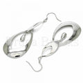 Sterling Silver 02.367.0021 Stud Earring, Teardrop Design, Polished Finish, Rhodium Tone