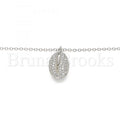 Sterling Silver 04.336.0172.16 Fancy Necklace, with White Crystal, Polished Finish, Rhodium Tone