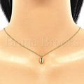 Sterling Silver 04.332.0001.2.16 Fancy Necklace, Polished Finish, Golden Tone