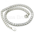 Sterling Silver Tennis Bracelet, with Crystal, Rhodium Tone