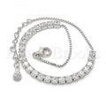 Sterling Silver 03.336.0028.07 Fancy Bracelet, with White Crystal, Polished Finish, Rhodium Tone