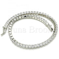 Sterling Silver Tennis Bracelet, with Cubic Zirconia, Rhodium Tone