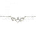 Sterling Silver 04.336.0147.16 Fancy Necklace, with White Cubic Zirconia and White Crystal, Polished Finish, Rhodium Tone