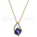 Rhodium Plated Fancy Necklace, with Swarovski Crystals, Rhodium Tone