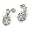 Sterling Silver 02.175.0135 Dangle Earring, with White Cubic Zirconia, Polished Finish, Rhodium Tone