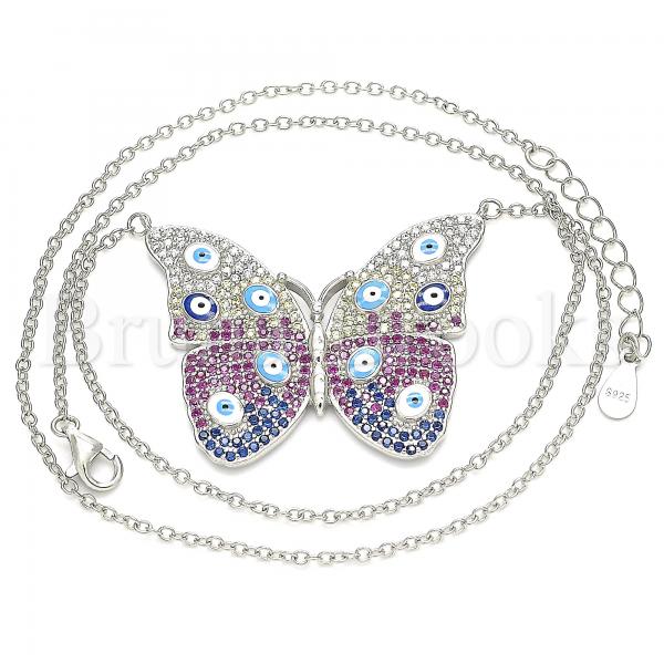 Butterfly Fancy Necklace - Multi Color Butterfly Fancy Necklace - Multi Color