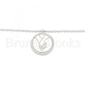 Sterling Silver 04.336.0186.16 Fancy Necklace, with White Cubic Zirconia, Polished Finish, Rhodium Tone