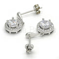 Sterling Silver 02.286.0020 Dangle Earring, with White Cubic Zirconia, Polished Finish,