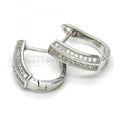 Sterling Silver 02.175.0096.15 Huggie Hoop, with White Micro Pave, Polished Finish, Rhodium Tone