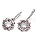 Rhodium Plated Dangle Earring, with Swarovski Crystals and Crystal, Rhodium Tone