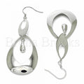 Sterling Silver 02.367.0021 Stud Earring, Teardrop Design, Polished Finish, Rhodium Tone