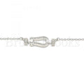 Sterling Silver 04.336.0145.16 Fancy Necklace, with White Micro Pave, Polished Finish, Rhodium Tone