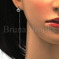 Sterling Silver 02.290.0005 Threader Earring, Lips Design, Polished Finish, Rhodium Tone