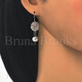 Sterling Silver 02.183.0031 Dangle Earring, Ball Design, Polished Finish, Rhodium Tone