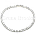 Sterling Silver Tennis Bracelet, with Cubic Zirconia, Rhodium Tone