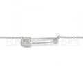 Sterling Silver 04.336.0055.16 Fancy Necklace, with White Crystal, Pink Polished Finish, Rhodium Tone
