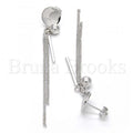 Sterling Silver 02.186.0081 Long Earring, Polished Finish, Rhodium Tone