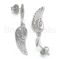 Sterling Silver 02.337.0001 Long Earring, Polished Finish, Rhodium Tone