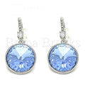 Rhodium Plated 02.26.0258 Dangle Earring, with  Swarovski Crystals and White Cubic Zirconia, Polished Finish, Rhodium Tone