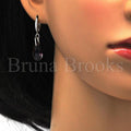 Sterling Silver Earring and Pendant Adult Set, Teardrop Design, with Swarovski Crystals, Rhodium Tone