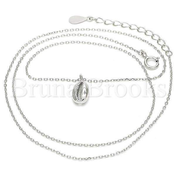 Sterling Silver 04.370.0001.16 Fancy Necklace, Polished Finish, Rhodium Tone