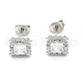 Sterling Silver 02.285.0065 Stud Earring, with White Cubic Zirconia, Polished Finish,