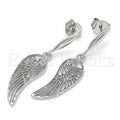 Sterling Silver 02.337.0001 Long Earring, Polished Finish, Rhodium Tone